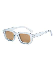 2 Pairs Men's Black Square Frame Minimalist Casual Versatile Street Style Fashion Glasses - Multicolor - View 2