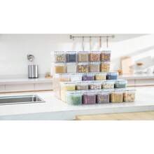32-Piece Airtight Kitchen Storage Set: Stackable Plastic Canisters For Cereal, Pasta, Flour & Sugar – Includes Reusable Labels & Fine-Tip Marker For Custom Organization - View 8