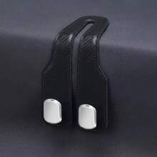 Suede Car Seat Back Hook, Hidden Dual Metal Hanger For Headrest, Interior Storage Organizer (Black/Brown/Grey) - A - View 17