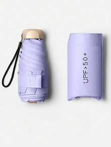 19cm/7.5 Inch Mini Folding Umbrella, Women's Portable Outdoor Sun Umbrella, UV Protection Sun Umbrella With Storage Bag, Travel Summer Sun Protection, Windproof And Waterproof - Multicolor - View 12
