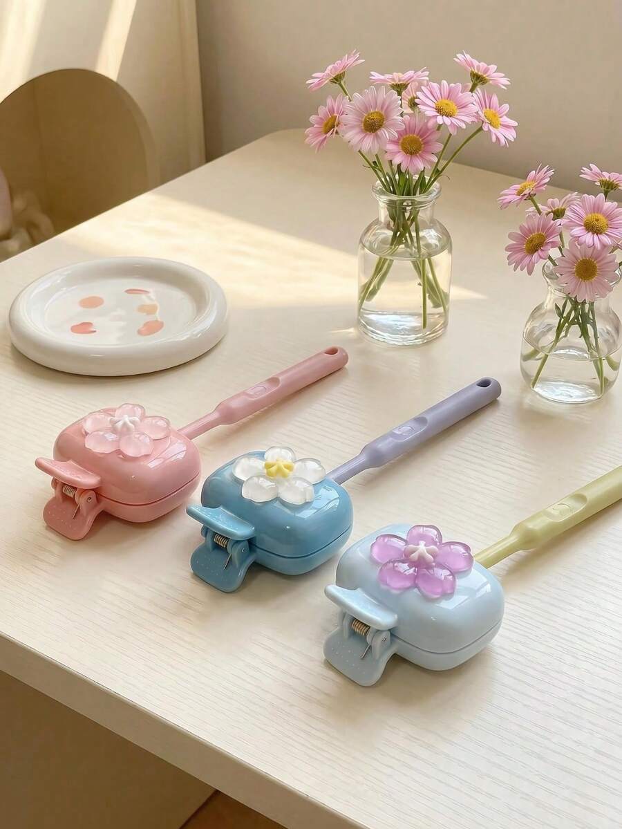 Estuche portátil para cepillo de dientes con estampado de flores de cerezo, caja de almacenamiento transparente para cepillo de dientes de viaje, soporte antipolvo para cepillo de dientes, diseño ligero fácil de transportar, adecuado para el hogar, dormitorio, viajes, vacaciones, regalo perfecto para entusiastas de los viajes, esencial para el cuidado bucal - Estilo 3 - Ver 1