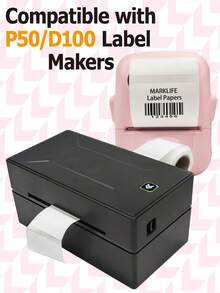 Marklife 50x30mm, 1.97 Inches X 1.18 Inches Direct Heating Thermal Paper Roll, 4-Color Permanent Self-Adhesive Labels, Barcode Labels, Durable Label Paper, Suitable For P50 And D100 Thermal Printers Manufacturers. Each Roll Contains 220 Labels. Perfe - View 8