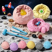 Set Mainan Gali Batu Permata Planet Luar Angkasa, Cocok Untuk Anak Usia 3 Tahun Ke Atas, Balok Gali Planet Tata Surya Dengan Kristal Alami Tersembunyi Dan Figur Pesawat Luar Angkasa Mini, Lengkap Dengan Palu Gali Dan Sikat, Hadiah Edukasi Sains STEM, Cocok Untuk Anak Laki-Laki Dan Perempuan - MultiWarna - View 1