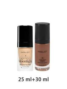 Inglot [حزمة] برايمر الوجه المضيء بضوء القمر القمر الكامل 21 25 مل + كريم الأساس HD Perfect Coverup 86 30 مل - البدر 21+86 - مشاهدة 2
