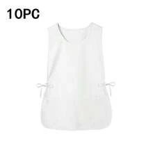 1 pieza Delantal de limpieza para el hogar, estilo chaleco, 2 bolsillos, unisex, delantal de trabajo, delantal de empleado, múltiples colores disponibles, adecuado para cafetería, restaurante y otros lugares - color sólido - Ver 18