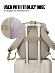 myco bags 航空機艙登機背包附組合鎖，40x30x20CM符合Ryanair標準，輕量女款旅行背包，簡約清新風格中學生旅行袋，大容量男款旅行袋，筆電登山背包 - 彩色 - 查看 4