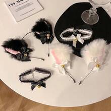1pc/1set Halloween Cat Cosplay Prop Set, Cat Ear Headband, Cat Paw Gloves, Cat Tail Accessory, Suitable For Halloween Christmas Party Decoration - A - View 8