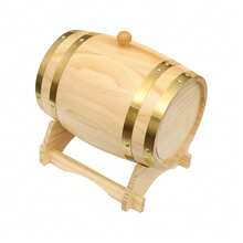 Wine Barrel Wine Barrel With Stand Wood Barrel For Whiskey And Wine - Log Color - View 4