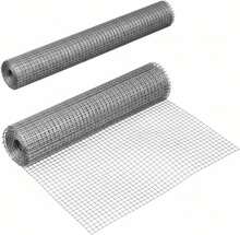 2 Sheets 1_4 Inch 137 X 40 Inches Chicken Wire Fence Wire Mesh Roll Hardware Cloth Small Galvanized Welded Metal Cage Fence For Crafting - White - View 1