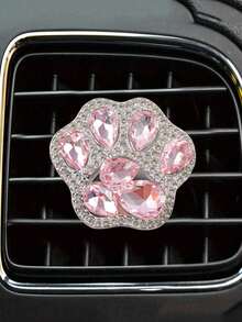 1pc Car Air Vent Aromatherapy Rhinestone Cat Paw Cute Air Vent Aromatherapy Giftable Cute Rhinestone Fresh Air Car Aromatherapy - A - 查看 14