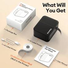 طابعة ملصقات Marklife Memiva A1 Mini محمولة بتقنية RFID وطباعة حرارية ذاتية اللصق، نفس موديل Marklife P15، صانعة ملصقات ورقية لاصقة بدون حبر، صانعة ملصقات بلوتوث - متعدد الألوان - مشاهدة 13