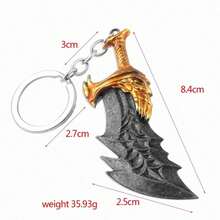 New God Of War 4 Kratos Sword Keychain Pendant Keyring Jewelry Men And Women Car Key Chain Accessories - A - View 2