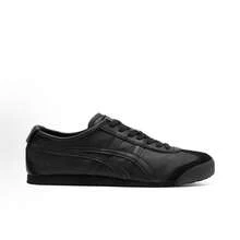 Asics Authentic Onitsuka Tiger Mexico 66 Leather Sneakers - White/Blue/Red Classic Low-Top | Premium Japanese Heritage Footwear | Slim-Profile Lightweight Trainers - Wind Black - 查看 2