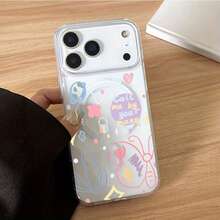 [24h Shipping From DE/FR/ES]Apple 17 16 15 Promax  21 22 23 24 25 26 Ultra Galaxy  Case: Compatible With  17, Shockproof, Magnetic, Anti-Yellowing, Anti-Scratch, Anti-Fingerprint, Heat Dissipation, Transparent Acrylic Case With Colorful Cartoon Print For  17/17 Pro/17 Pro Max/17 Air/16e/16 Pro Max/16 Pro/16/15/14/13/12/11 CX1 - Clear - View 6