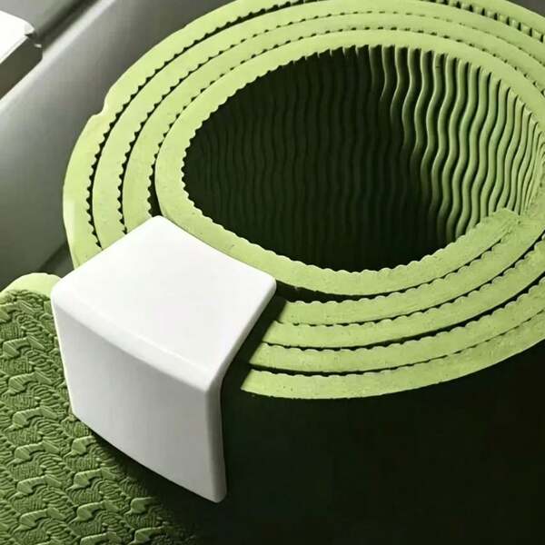 1 Pc White Yoga Mat Storage Clip, 6.8*5.2cm Wall Mount Plastic Yoga Mat Holder, Space Saving Fitness Mat Organizer Rack For Home Gym Workout Accessories