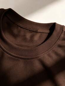 Men's Crew Neck Knight Graphic Casual Daily Wear Sweatshirt - Brown - View 3