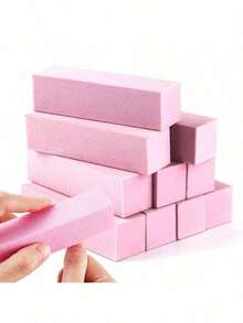 5/10pcs White Nail Files, Suitable For Acrylic And Gel Nails, High Foam Odorless Manicure Tools, Suitable For Hands, Feet And Nails - Multicolor - View 1