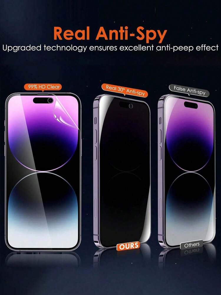 Scratch-Resistant Tempered Glass Screen Protector, Clear Tempered Glass, HD Mobile Phone Screen Protector,Case Friendly Compatible With Apple Mobile Phone Models, Including Apple15PROMAX 15 16 15PRO 14, 13, 12, 11, Xr, Xs, X, 7, 8 17/17 Pro/17 Pro Max/17 Air Explosion-Proof, Shatterproof, Scratch-Resistant And Waterproof Glass Mobile Phone Tempered Film - 2pcs - View 6