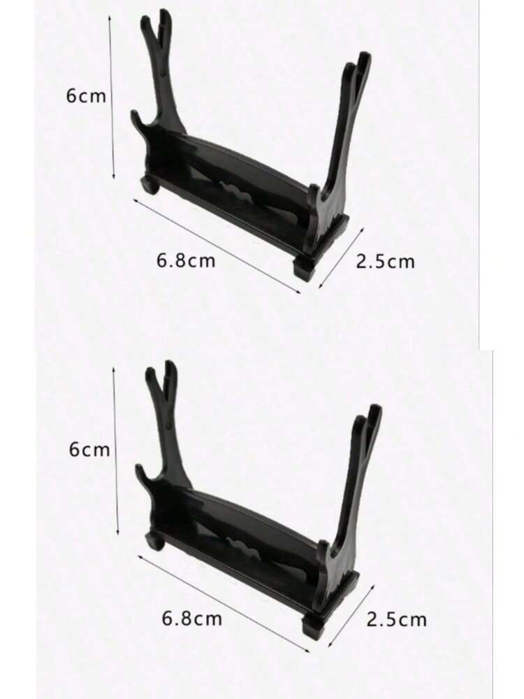 1/2PCS Multi-Style Sword Model Display Stand, Mini Weapon Figure Holder Desktop Collection Display Rack, Universal Long/Short Sword Display Base, Toy Knife Storage Rack. (Please Check Size Before Ordering) - Black - View 25