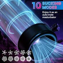 13.8inch Male Penis Sucking Massager - Equipped With 6 Lock Ring Sex Toys, Compact Size, Discreet Design - one-size - View 3