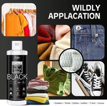 Black Fabric Paint - 250ml Textile Paint Permanent For Textile And Leather Clothes, Fabric Coat Paint For DIY Fabric Dye Projects, Washable Clothing - ColorA - View 5
