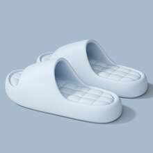 Fashionable Minimalist EVA Slippers For Men And Women - Lightweight, Comfortable, Non-Slip, Suitable For All Seasons - Ideal For Bathroom, Shower And Daily Home Wear, Thick Sole, Durable, Home Essential, Unisex, Minimalist INS Style Design - Sky Blue - View 4