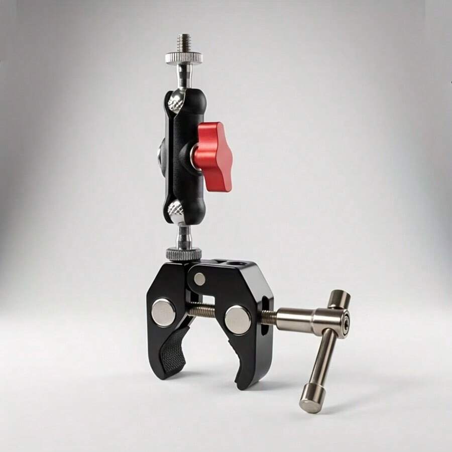 Heavy Duty C-Clamp Camera Mount With 1/4" And 3/8" Thread, Multi-Function Super Clamp For Desk, Pipe, Tripod Stand, Suitable For Monitor, Light, Microphone, Flash, DSLR Camera, For Studio Video Shooting - View 1
