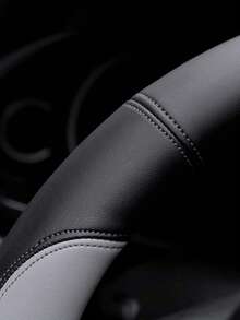 Steering Wheel Cover Car Handle Cover Ultra-Fine Fiber Leather Handle Cover Universal Car Steering Wheel Cover High-End Business Handle Cover - One Size Fits All - View 3