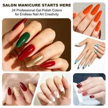 LIMEGIRL Set Kutek Gel 4 Warna, Cocok untuk Manikur Salon dan Manikur DIY di Rumah, Tahan Lama, Mudah Diaplikasikan dan Halus, Kilau Mengkilap Tinggi - MultiWarna - View 6