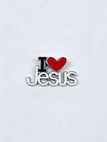 I Love Jesus 心形胸針 信仰字母別針 包包與夾克飾品 禮物 - 彩色 - 查看 10