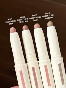 Delineador de labios mate suave JUDYDOLL, versátil para delinear los labios, contornear, rubor, lápiz labial mate - Base de tono cálido W01 - Ver 4