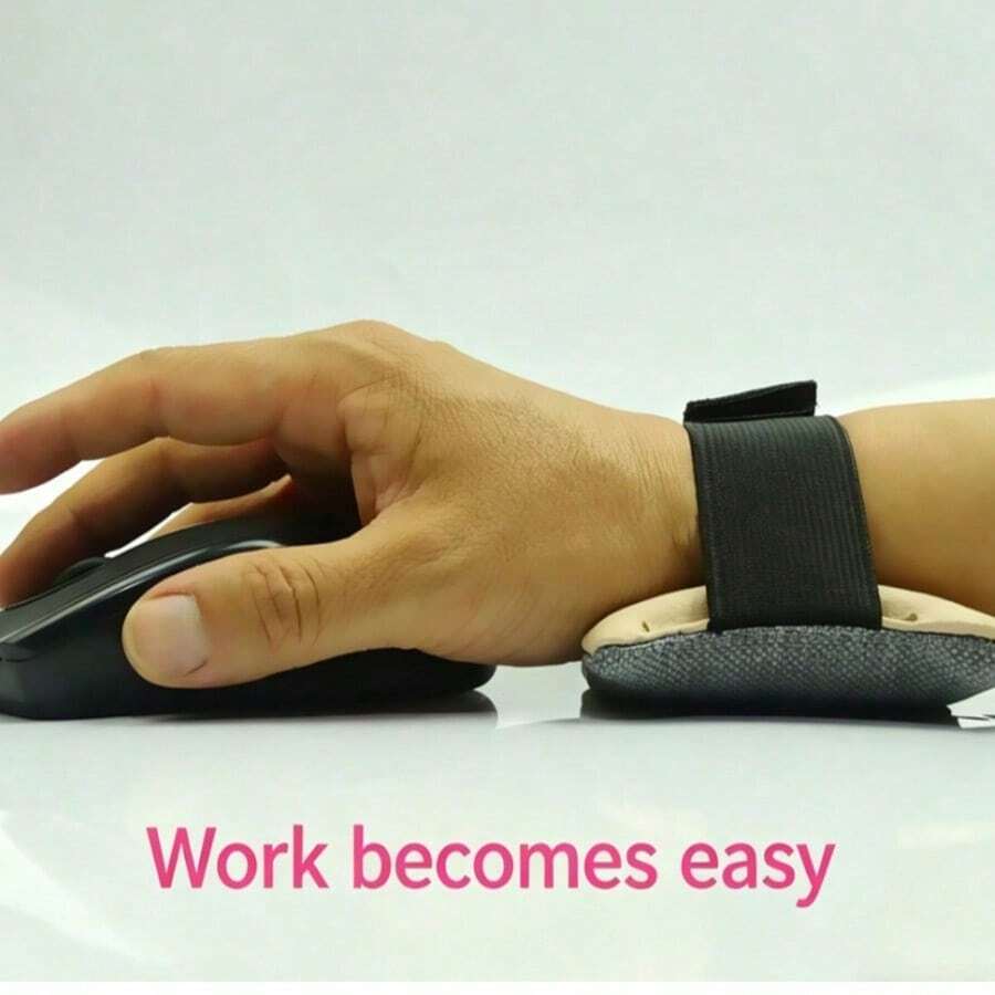 Adjustable Wrist Rest Support Pad, Portable Soft Wrist Cushion Strap For Computer Mouse, Relieve Wrist Fatigue Office Gaming Accessory - Multicolor - View 1