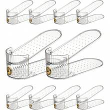 5/10/20pcs Adjustable Double Layer Shoe Racks, Space-Saving Shoe Organizer, Double Layer Shoe Shelf, Home Shoe Cabinet Expansion Tool, Suitable For Sneakers, High Heels, Casual Shoes, Leather Shoes, Slippers, Closet And Entryway Storage - Multicolor - View 6