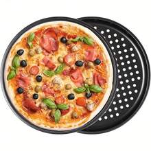 4-Piece Perforated Pizza Pan Set (11-Inch) + Oven- Rack – Non-Stick Baking & Grilling Kit For Crispy Crusts, Even Heat Distribution, And Effortless Food Release - Black - View 7