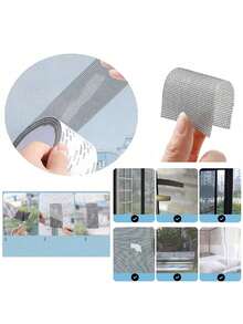 1 Roll Screen Repair Tape, Door And Window Screen Repair Patch, Tape Screen Repair Kit, Used For Repairing Holes And Tears, Insect-Proof Screen Repair Patch Paper, Window Repair Tape, Fiberglass Screen Tape Mesh Repair, Suitable For Mesh Doors And Windows (200cm*4.8cm) - Window Screen Repair Subsidy - View 8