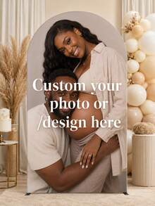 1pc Elastic Banner Arch Backdrop, Personalized Customizable Multi-Size Arch Decoration, Suitable For Dome Background Frame Custom Arch Backdrop Set, Create Festive Atmosphere, Multiple Sizes Available, Suitable For Birthday And Theme Party - Multicolor - View 5