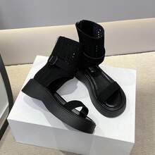 Women Platforms & Wedge Sandals - Black - View 2