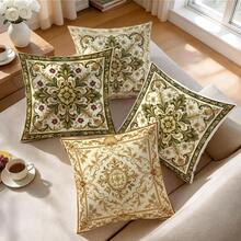4pcs Baroque Palace Style Floral Pattern Pillow Covers, Single-Sided Printed Pillow Covers, Suitable For Living Room, Bedroom, Home Decor, All Season Pillow Covers - Multicolor - View 6