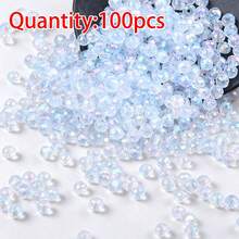 100 buah Manik Kaca Kristal AB Pipih Berwarna Campuran 6mm, Manik-manik Lepas untuk Perlengkapan Pembuatan Perhiasan DIY Buatan Tangan - Manik-manik segi - View 9