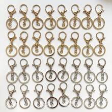10PCS/40PCS Metal Lobster Clasp, 4-Section Chain/8-Figure Chain Wholesale Keychain Pendant Can Be Used As Key Ring, Pendant, Handbag Decoration, DIY Keychain, Car Accessory, Bag Charm, School Letter Decoration, Cute Gothic Y2K Style. - Gold + Silver - View 2