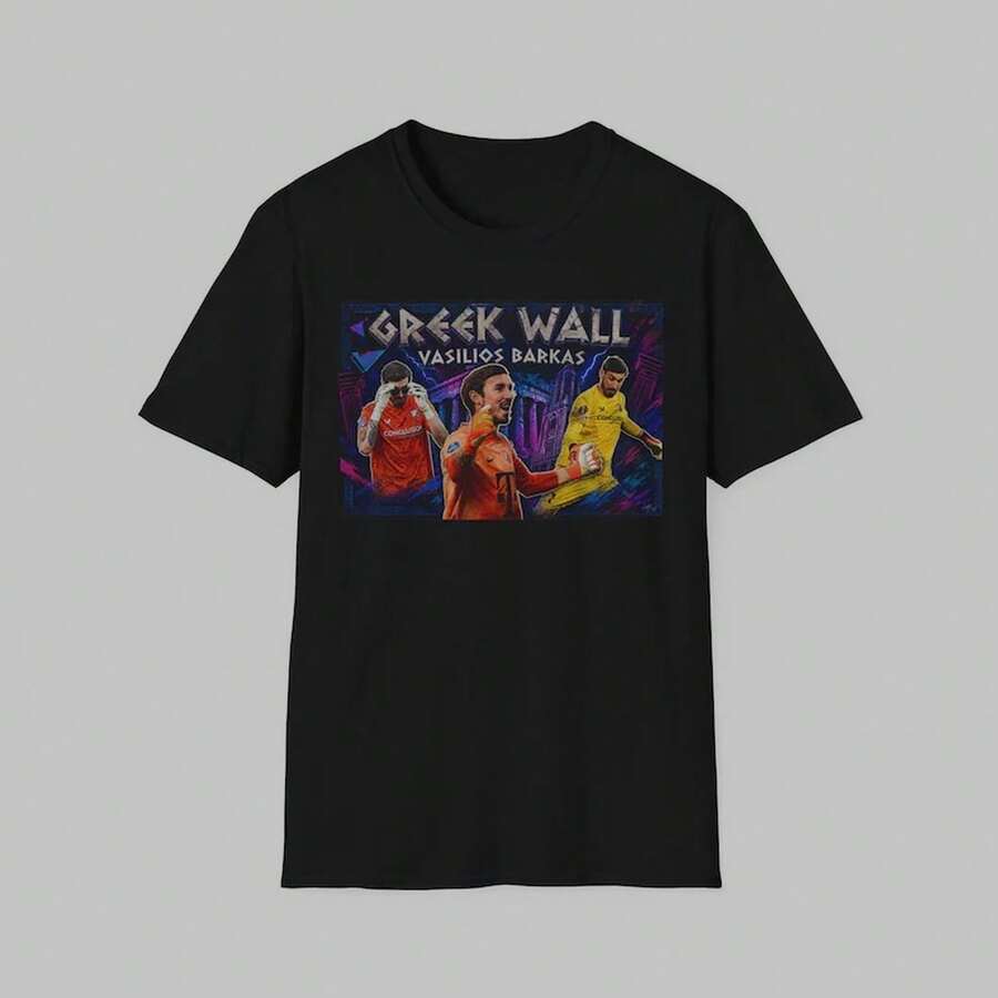 Greek Wall Vasilios Barkas T-Shirt | FC Utrecht Graphic Tee | FCU | Utrecht Shirt 9Z1J - Black - View 1