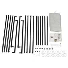 YUNRUX Clothing Store Walk-In Closet, Freestanding Temporary Privacy Room - 灰色 - 查看 3