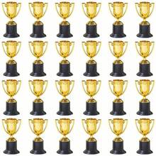 Gold Mini Trophies, 12/24pcs Decorative Plastic Trophies, Classroom Rewards And Sports Events, Prize Supplies, Sports Theme Party Gifts, Props, Awards, Winning Prizes, Competition Ceremony Party Favors, Novelty Party Gifts - Multicolor - View 11