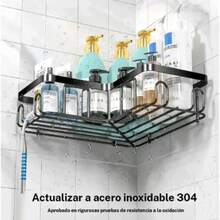 Ensemble de rangement pour salle de bain - Noir - Voir 4