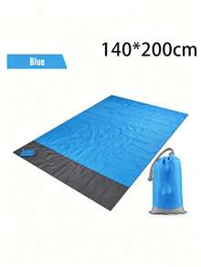1pc Ultra Waterproof Beach Mat With Drawstring Pocket, Super Portable, Durable, Quick Fold, Suitable For Outdoor Camping, Home Use, Waterproof And Easy To Clean, Polyester Material - Multicolor - View 13