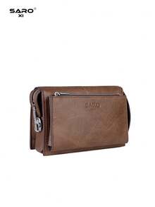 saroxi Tas Clutch Pria Berlapis Ganda dengan Kunci Kombinasi, Tas Genggam Kasual Modis Kapasitas Besar untuk Perjalanan dengan Slot Kartu, Portabel, Gaya Vintage Minimalis Kelas Atas, Cocok untuk Kantor, Remaja, Pelajar, Pilihan Hadiah untuk Pria - MultiWarna - View 8