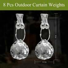8pcs Spherical Tablecloth Weights With Metal Clips, Marble Pattern Tablecloth Pendant Weights, Elegant Tablecloth Decorative Accessories, Desktop Decor Tablecloth Hanging Clips DIY Hanging Cloth Clips, Suitable For Home, Picnic, Camping - View 6
