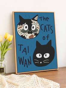 Diamond Painting Set - Cat, Round Acrylic Diamond, Home Wall Decor Frameless Art And Craft Set, Surprise Gift - View 2