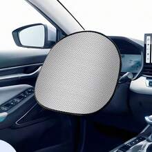 1pc Universal Car Steering Wheel Aluminum Foil Sun Shade Cover, Foldable Summer Sun Protection Steering Wheel Cover, Anti-Scald, Heat Insulation, Cooling - Multicolor - View 7