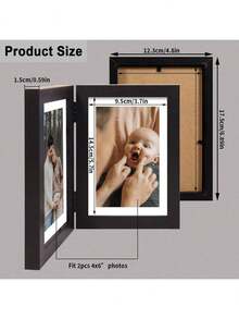 1pc Foldable Photo Frame With Opening Design, Perfect For Storing Souvenirs, Travel Photos And Pet Photos. Suitable For Bedroom Desk, Living Room Shelf, Office Decor Or Couple Memory Collection. Essential Minimalist Home Decor - Multicolor - View 6